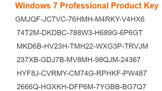 windows 10 pro product key 2018 64 bit free